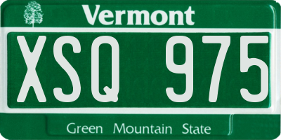 VT license plate XSQ975