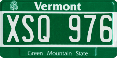 VT license plate XSQ976