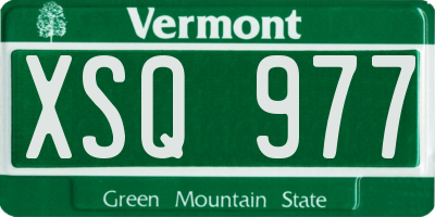 VT license plate XSQ977