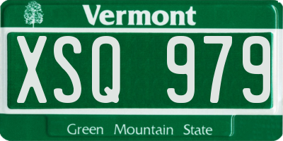 VT license plate XSQ979