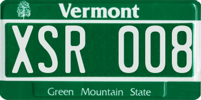 VT license plate XSR008