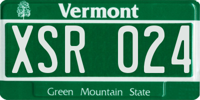 VT license plate XSR024
