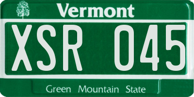 VT license plate XSR045