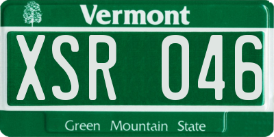 VT license plate XSR046