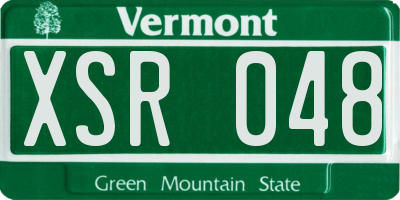 VT license plate XSR048