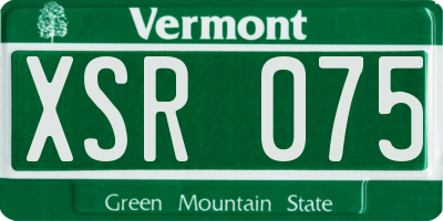 VT license plate XSR075