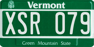 VT license plate XSR079