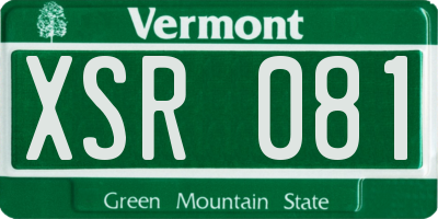 VT license plate XSR081