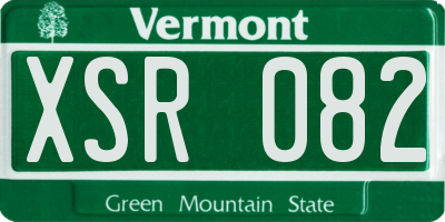 VT license plate XSR082