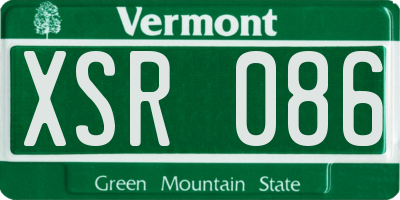 VT license plate XSR086