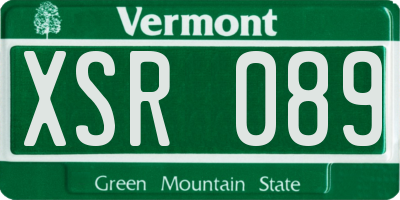 VT license plate XSR089