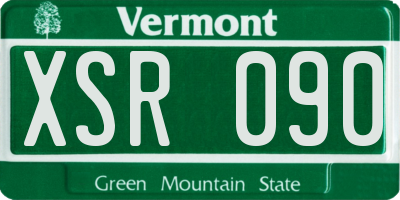 VT license plate XSR090
