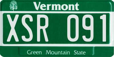VT license plate XSR091