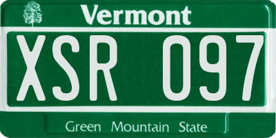VT license plate XSR097