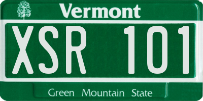 VT license plate XSR101