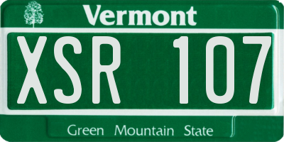 VT license plate XSR107