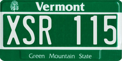 VT license plate XSR115