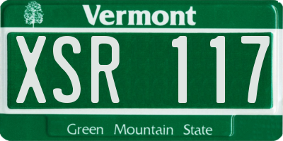 VT license plate XSR117