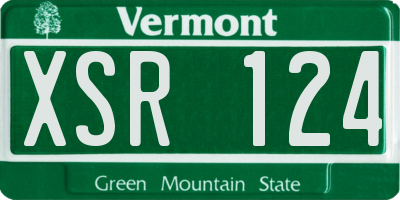 VT license plate XSR124