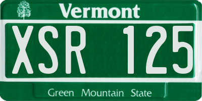 VT license plate XSR125