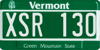 VT license plate XSR130