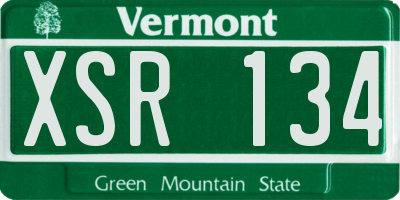 VT license plate XSR134