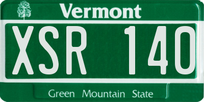 VT license plate XSR140