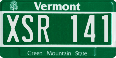 VT license plate XSR141