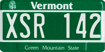 VT license plate XSR142