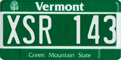 VT license plate XSR143