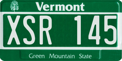 VT license plate XSR145