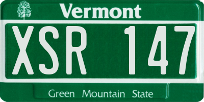 VT license plate XSR147