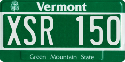 VT license plate XSR150