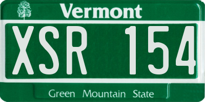VT license plate XSR154