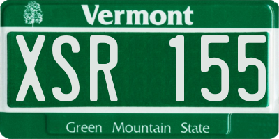 VT license plate XSR155