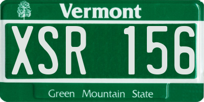 VT license plate XSR156