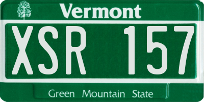 VT license plate XSR157