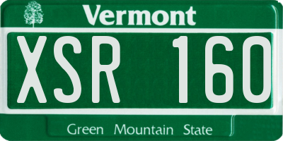 VT license plate XSR160