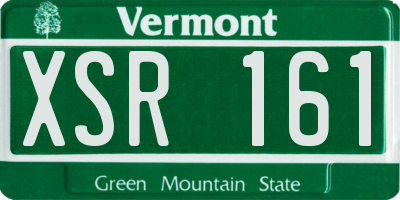 VT license plate XSR161