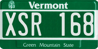 VT license plate XSR168