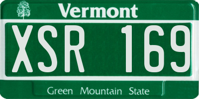 VT license plate XSR169