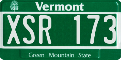VT license plate XSR173