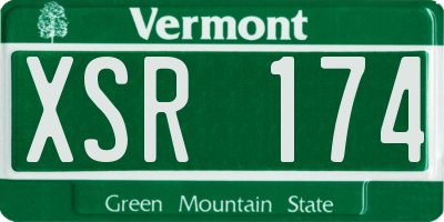 VT license plate XSR174
