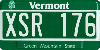 VT license plate XSR176