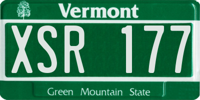 VT license plate XSR177