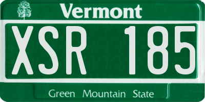 VT license plate XSR185