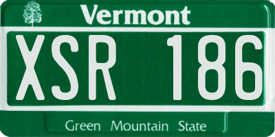 VT license plate XSR186