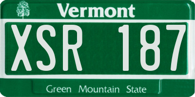 VT license plate XSR187