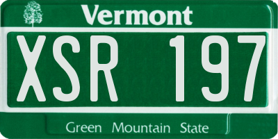 VT license plate XSR197