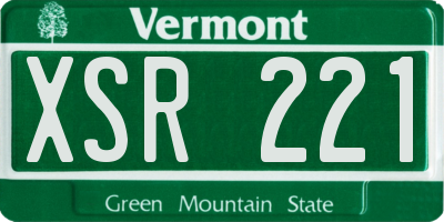 VT license plate XSR221